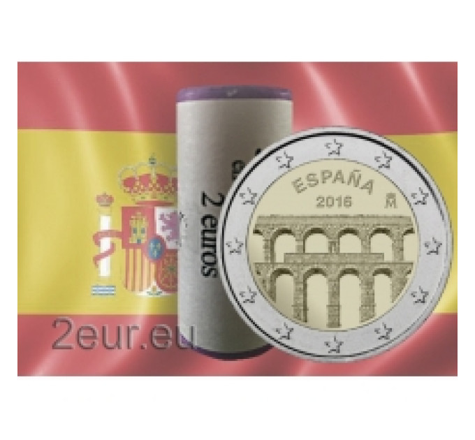 Spanje 2 euro UNC 2016 - Oude stad van Segovia en zijn aquaduct