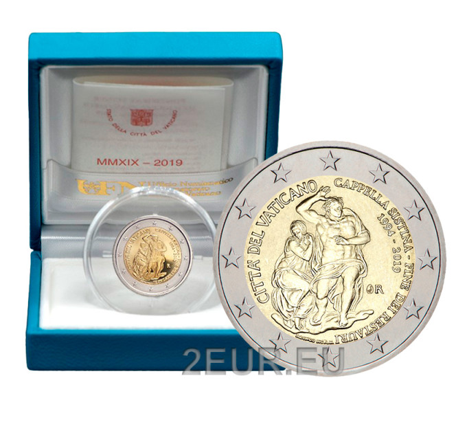 Vaticaan 2 euro proof 2019 - 25e verjaardag van de restauratie van de Sixtijnse Kapel