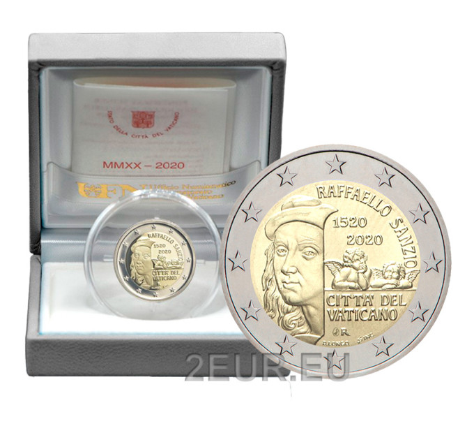 Vaticaan 2 euro proof 2020 - 500ste sterfdag van Raffael
