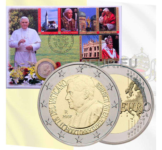 Vaticaan 2 euro BU 2007 - 80e geboortedag van paus Benedictus XVI Numiscover