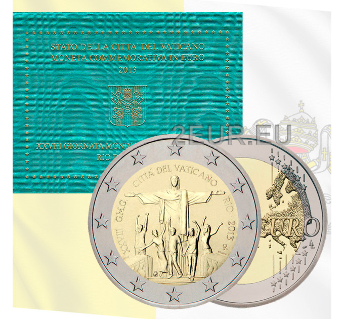 Vaticaan 2 euro BU 2013 - 28e Wereldjongerendag - Rio de Janeiro