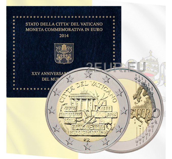 Vaticaan 2 euro BU 2014 - 25 jaar sinds de val van de Berlijnse muur
