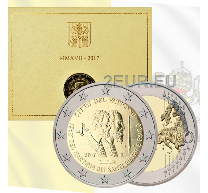 Vaticaan 2 euro BU 2017 - 1950e verjaardag van het martelaarschap van Sint Petrus en Sint Paulus
