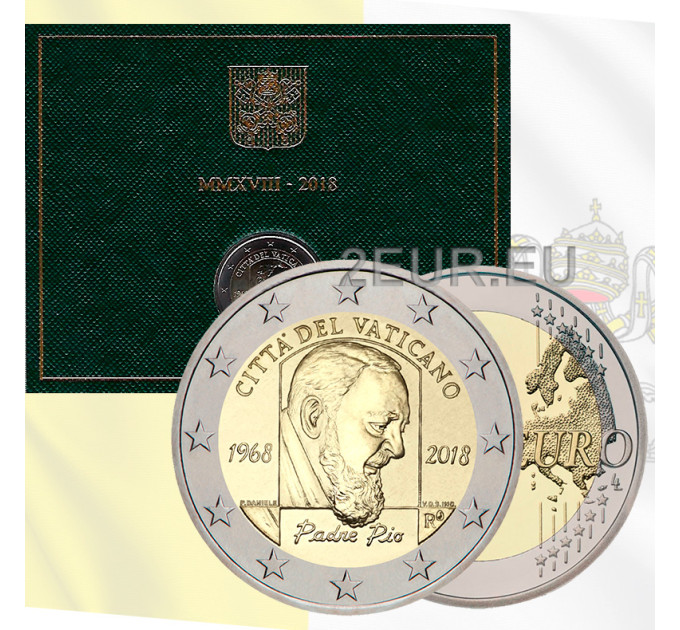 Vaticaan 2 euro BU 2018 - 50e sterfdag van Pater Pio