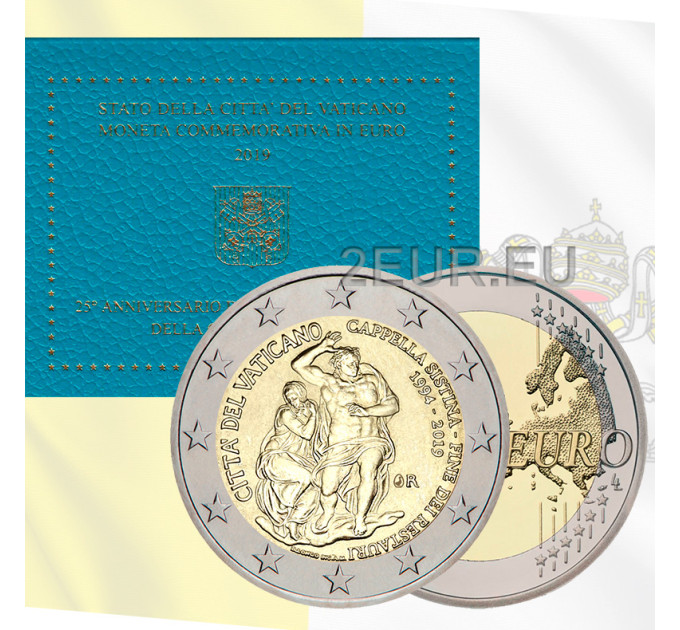 Vaticaan 2 euro BU 2019 - 25e verjaardag van de restauratie van de Sixtijnse Kapel
