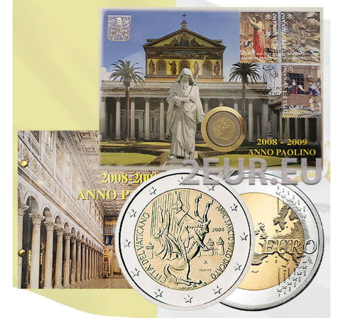 Vaticaan 2 euro BU 2008 - Jaar van Sint Paulus de Apostel Numiscover