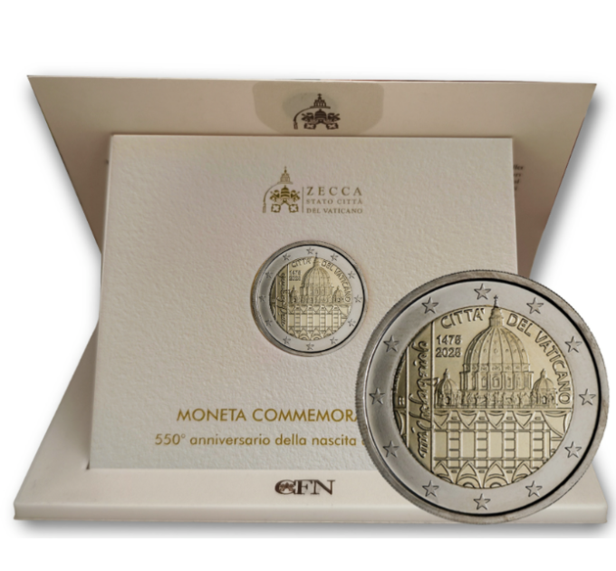 Vaticaan 2 euro BU 2025 - 550e verjaardag van Michelangelo's geboorte