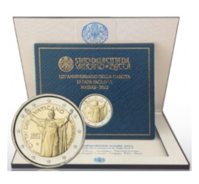 Vaticaan 2 euro BU 2022 - 125e geboortedag van paus Paulus VI