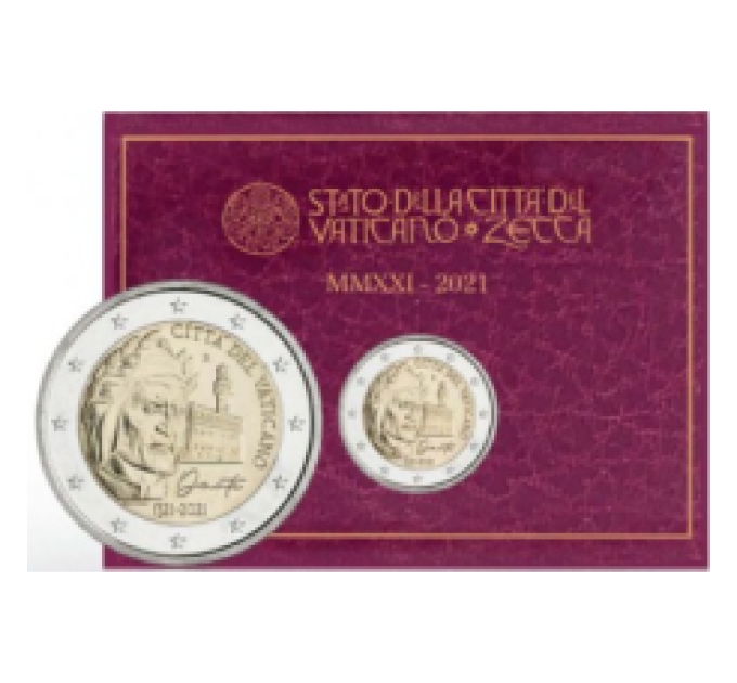Vaticaan 2 euro BU 2021 - 700e sterfdag van Dante Alighieri