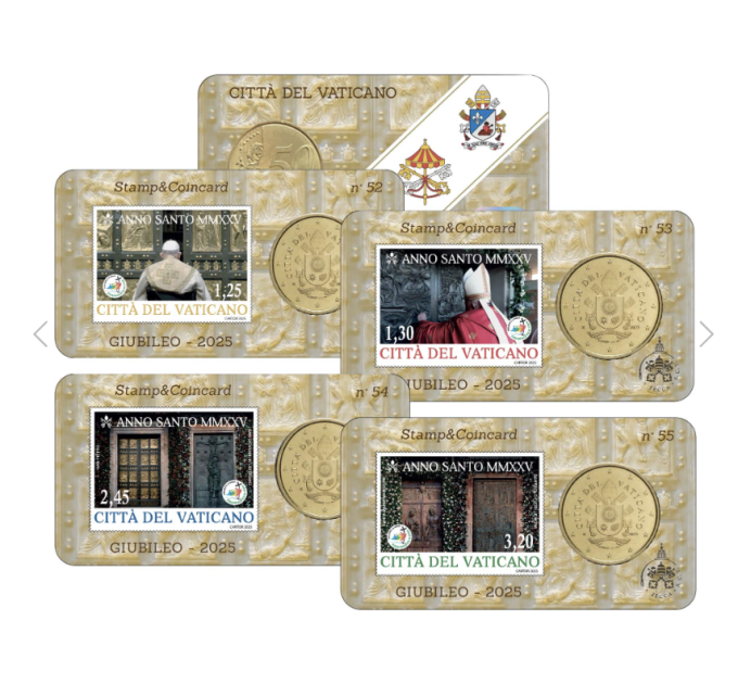 Vaticaan 50 cent BU  + Stempel 2025