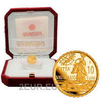 Vaticaan 10 euro goud proof 2021 - Doop