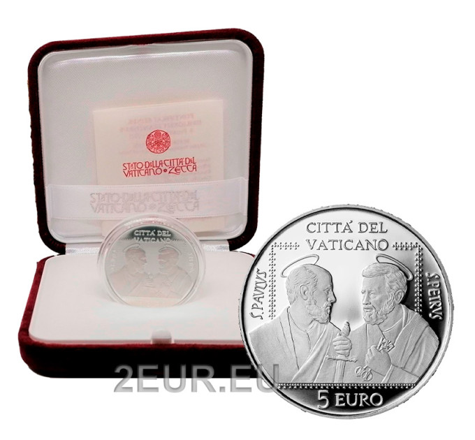 Vaticaan 5 euro zilver proof 2021 - 50e verjaardag van de Vereniging van St. Peter en St. Paul