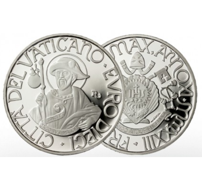 Vaticaan 10 euro zilver proof 2023 - DE TWAALF APOSTELEN: HEILIGE. GIACOMO MAGGIORE