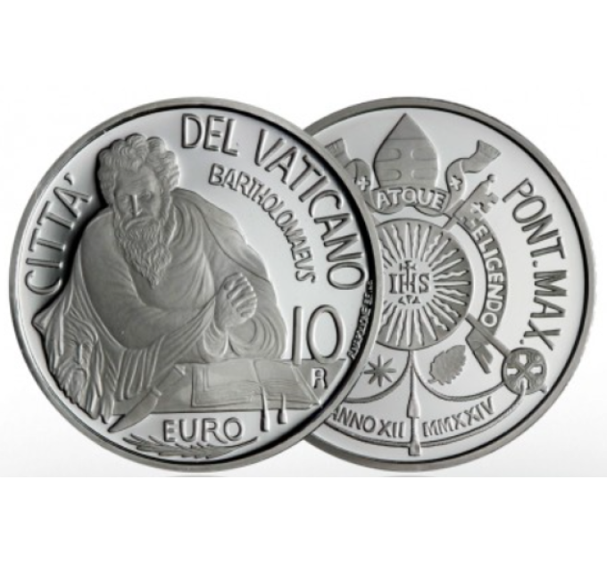 Vaticaan 10 euro zilver proof 2024 - S. BARTOLOMEO