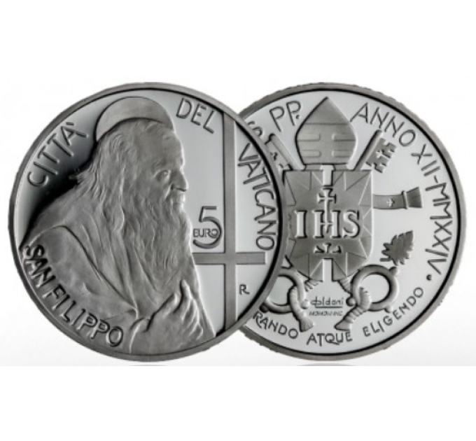 Vaticaan 5 euro zilver proof 2024 - S. FILIPPO