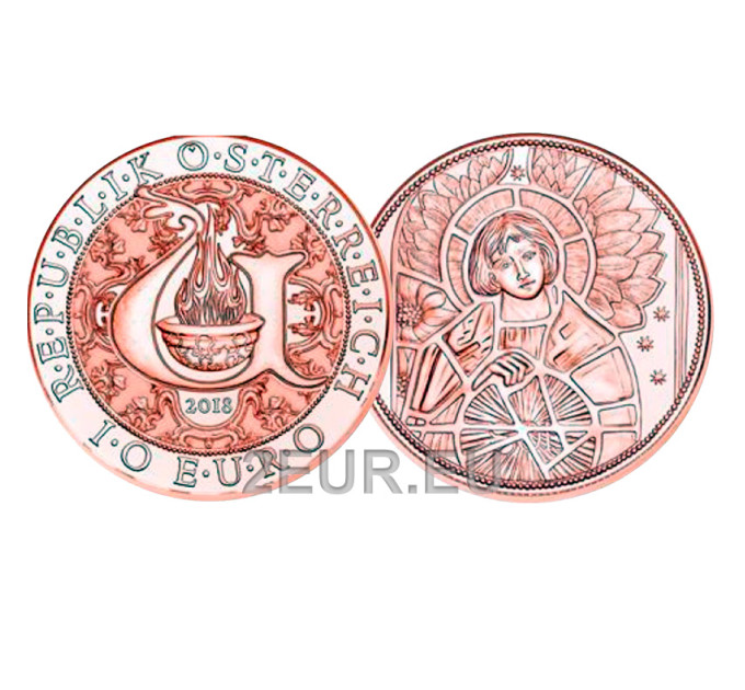 Austria 10 euro coin 2018 - Uriel - angel of light