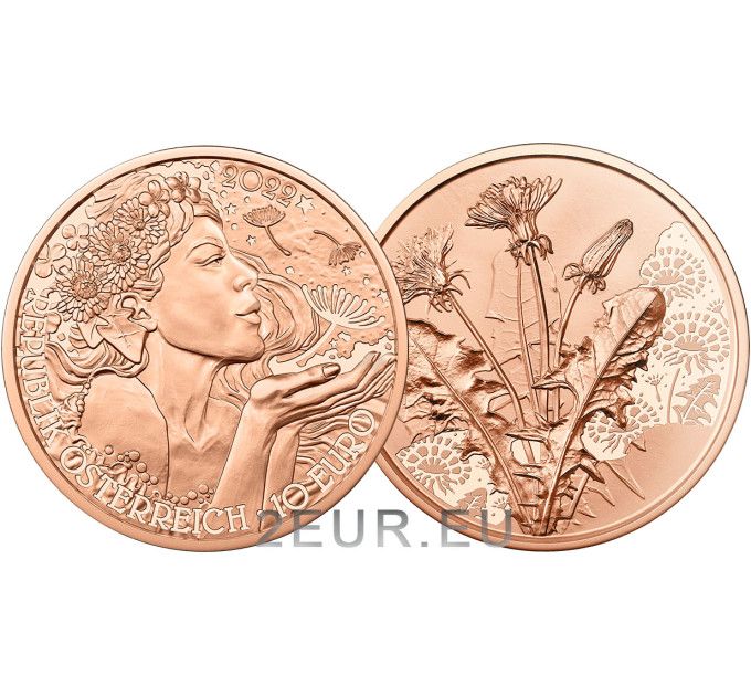 Oostenrijk 10 euro 2022 - Paardenbloem