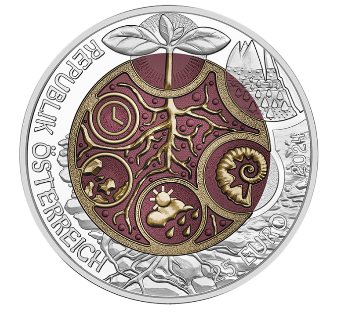 Oostenrijk 25 euro Zilveren Niobium-munt 2024 - Edaphon