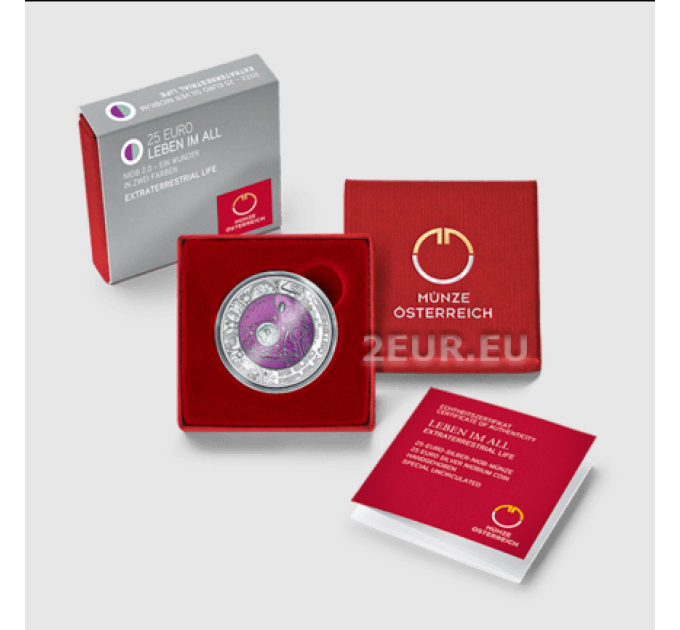 Oostenrijk 25 euro Zilveren Niobium-munt 2022 - BUITENAARDS LEVEN