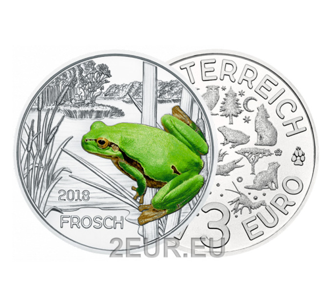 Oostenrijk 3 euromunt 2018-4 - Kikker
