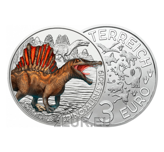  Oostenrijk 3 euromunt 2019 - Spinosaurus