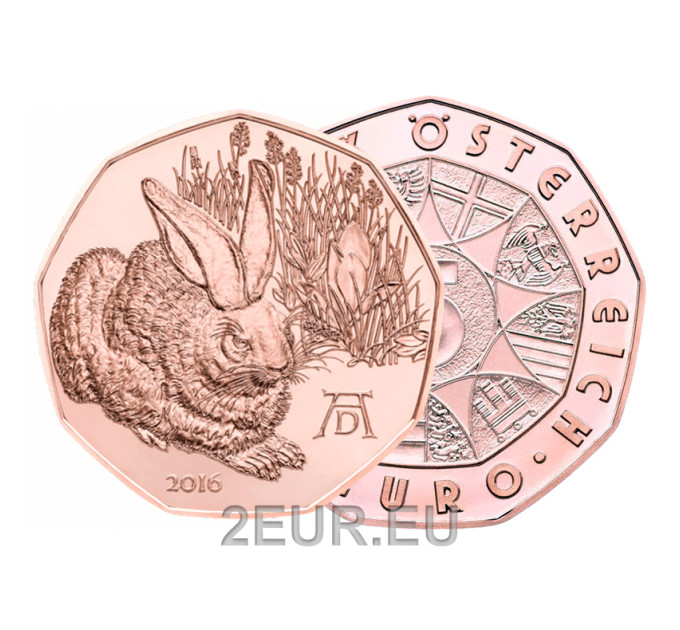 Oostenrijk 5 euromunt 2016 - Haas duerer