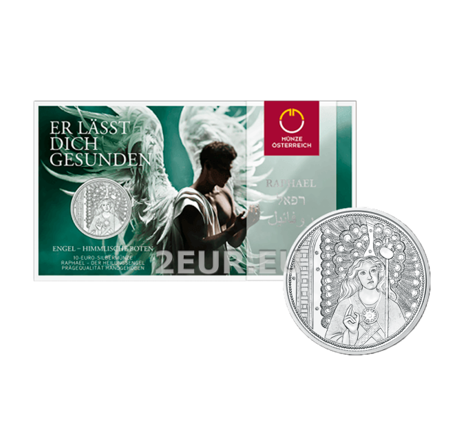 Oostenrijk 10 euro Zilveren munt 2018 - Rafaël - De genezende engel