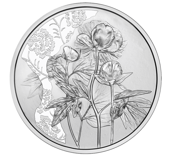 Oostenrijk 10 euro Zilveren munt 2024 - Pioen