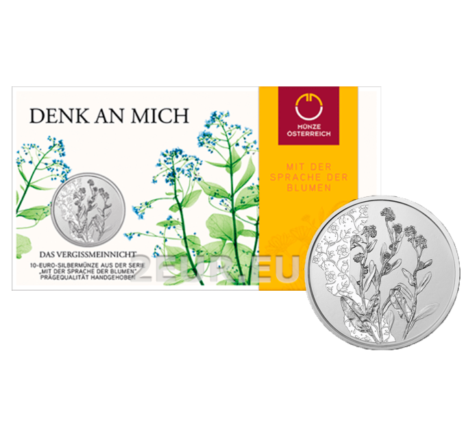 Oostenrijk 10 euro Zilveren munt 2023 - VERGEET-MIJ-NIETJE