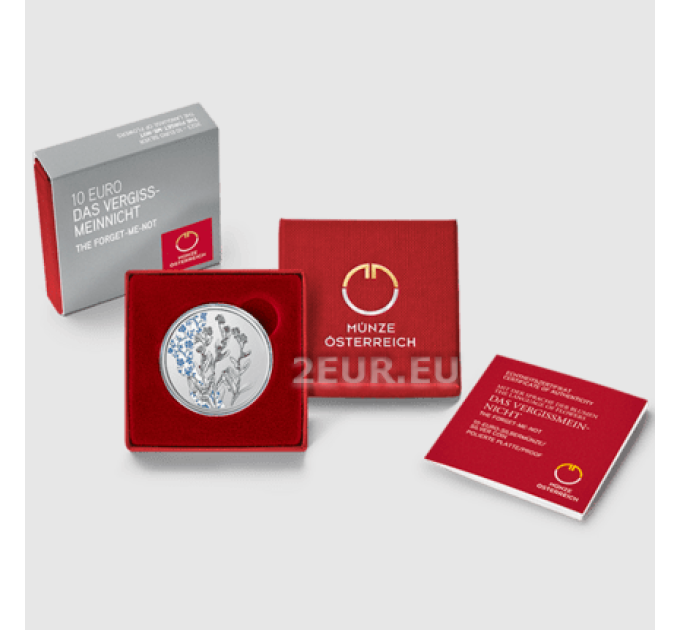 Oostenrijk 10 euro Zilveren munt Proof 2023 - HET VERGEET-MIJ-NIETJE