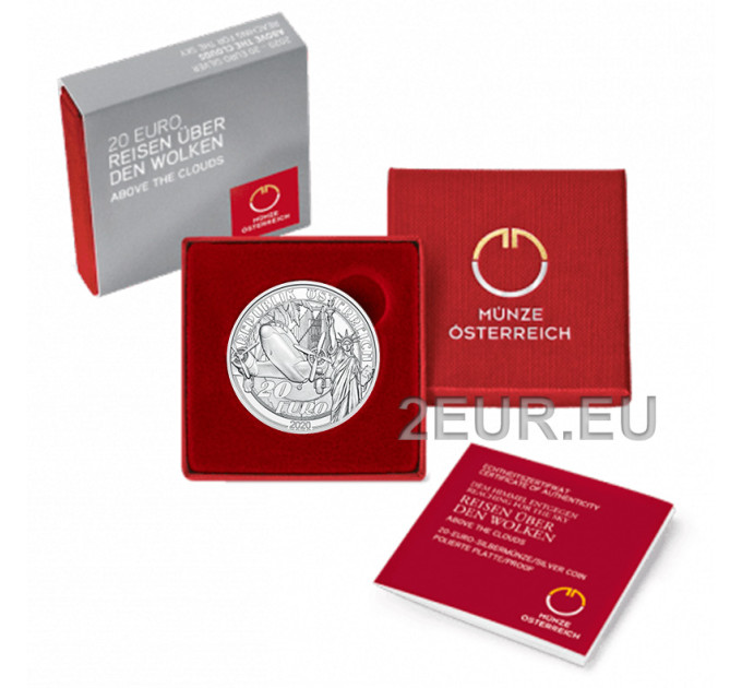 Austria 20 euro Zilveren munt 2020 - Above the clouds