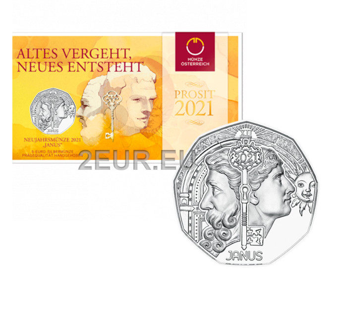 Oostenrijk 5 euro Zilveren munt 2021 - JANUS