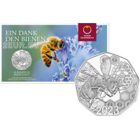 Oostenrijk 5 euro Zilveren munt 2023 - De Waggle Dance - Bijen 