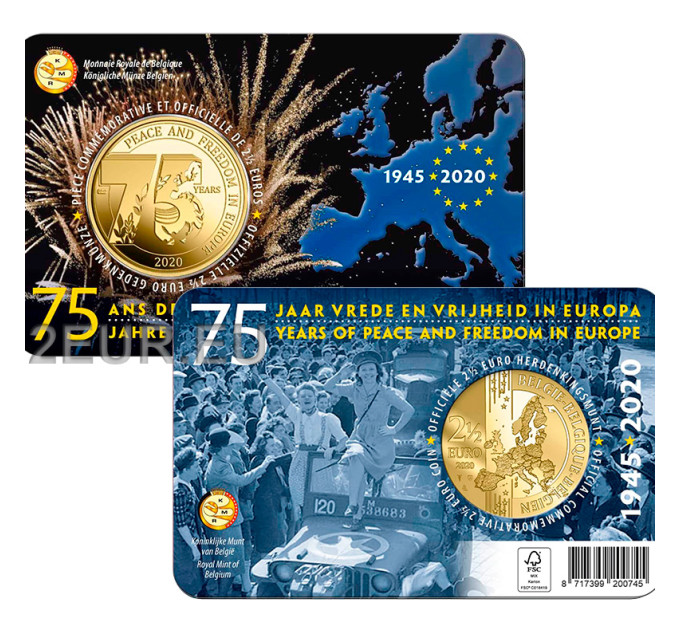 België 2,5 euro BU 2020 - 75 years of peace and freedom in europe - FR