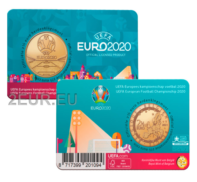 België 2,5 euro BU 2021 - UEFA 2020 -NL