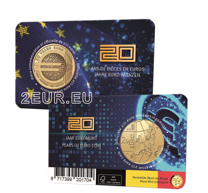 België 2,5 euro BU 2022 - 20 jaar Euromunten - FR