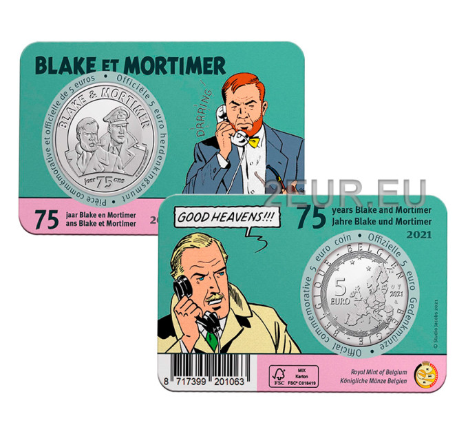 België 5 euro BU 2021 - 75 jaar Blake en Mortimer