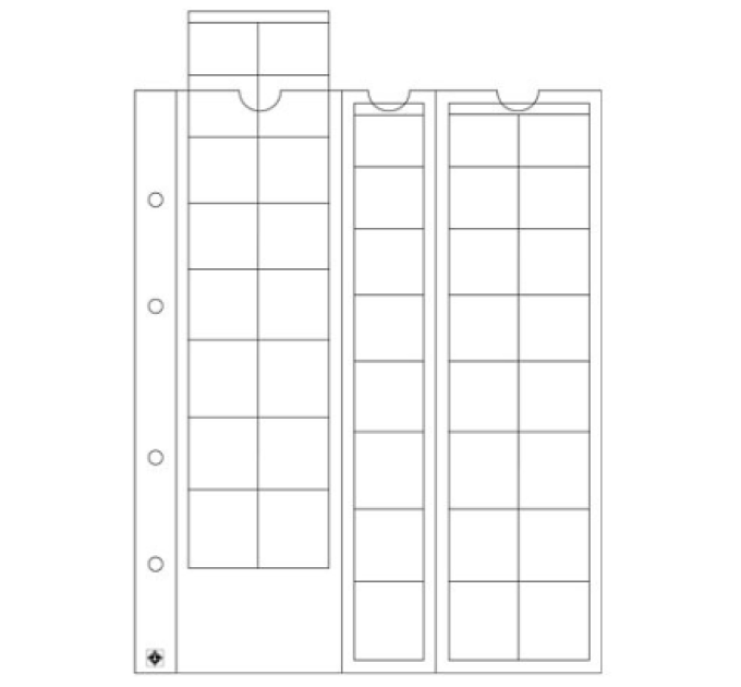 MUNTBLAD 1 cent - 2 EURO - OPTIMA (LEUCHTTURM) - 40 MUNTEN