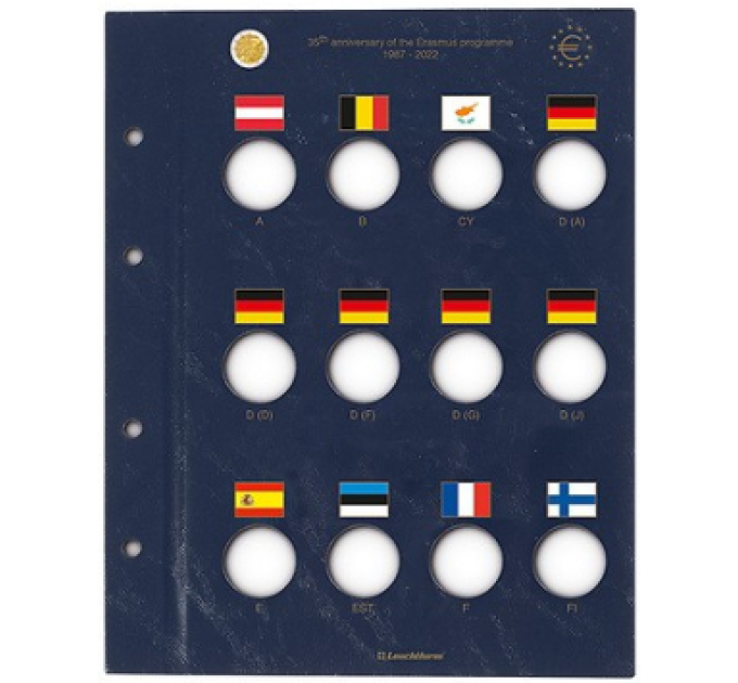 VISTA BLAD VOOR 2 EURO MUNTEN - ERASMUS