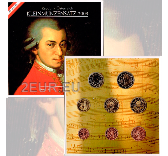 Austria BU 2003 - Euro coin set
