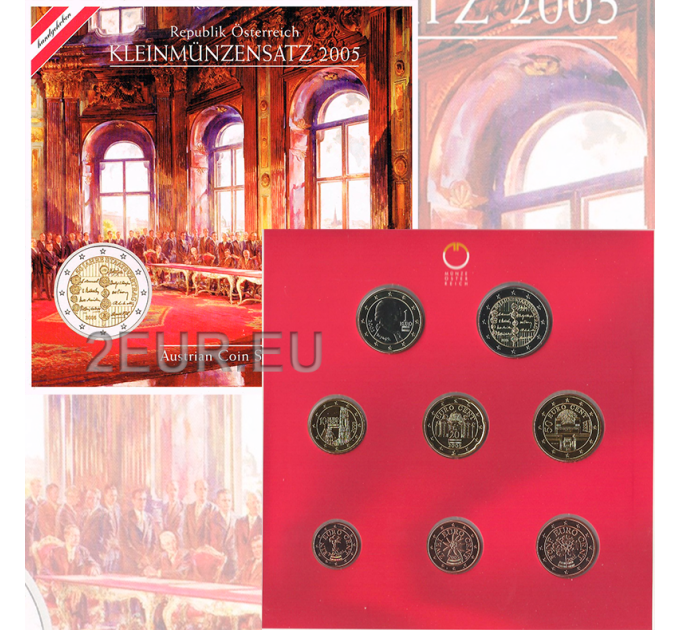 Austria BU 2005 - Euro coin set