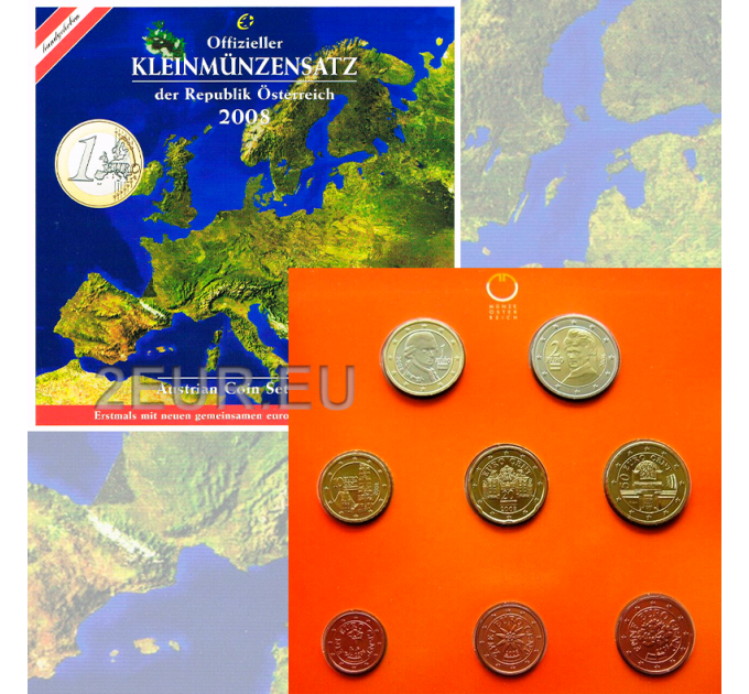 Austria BU 2008 - Euro coin set