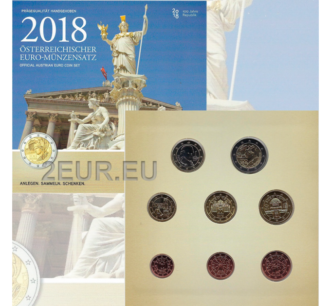 Austria BU 2018 - Euro coin set - 100-jarig jubileum van de Republiek Oostenrijk