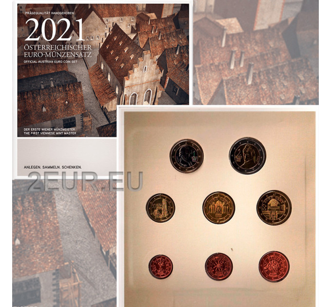 Austria BU 2021 - Euro coin set - De eerste Weense munt