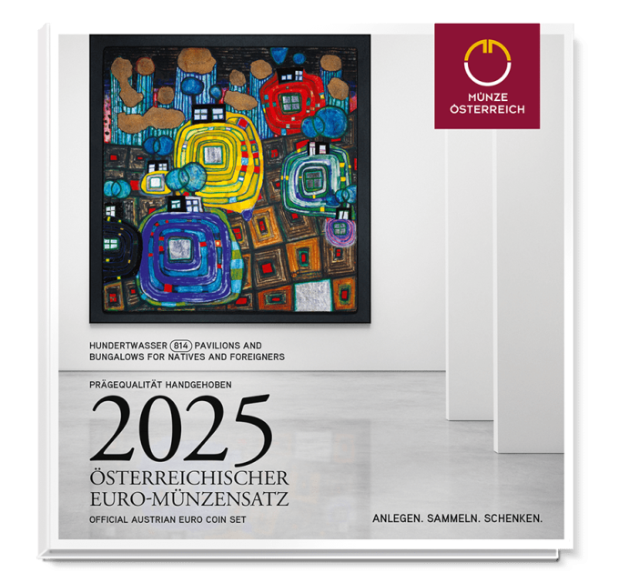 Austria BU Euro coin set 2025 - Friedensreich Hundertwasser