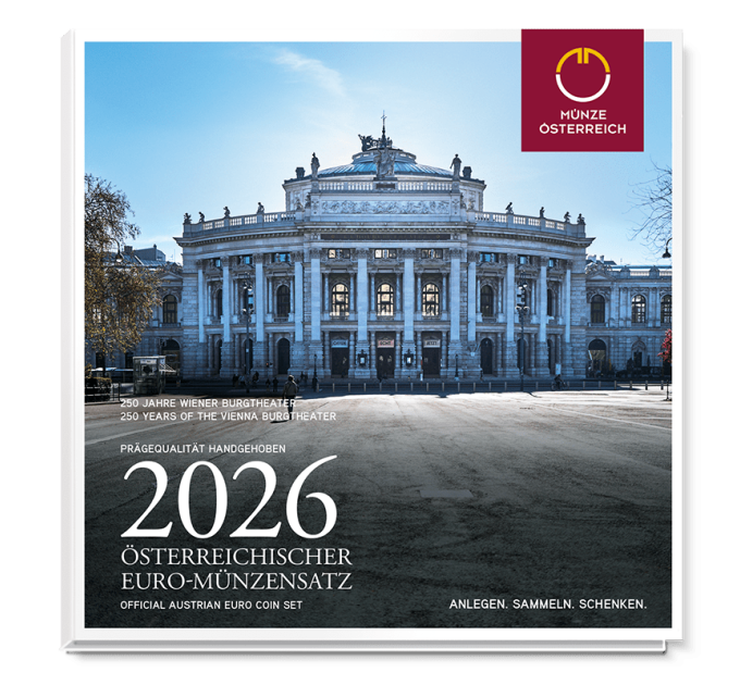 Austria BU Euro coin set 2026 - 250 JAAR BURGTHEATER