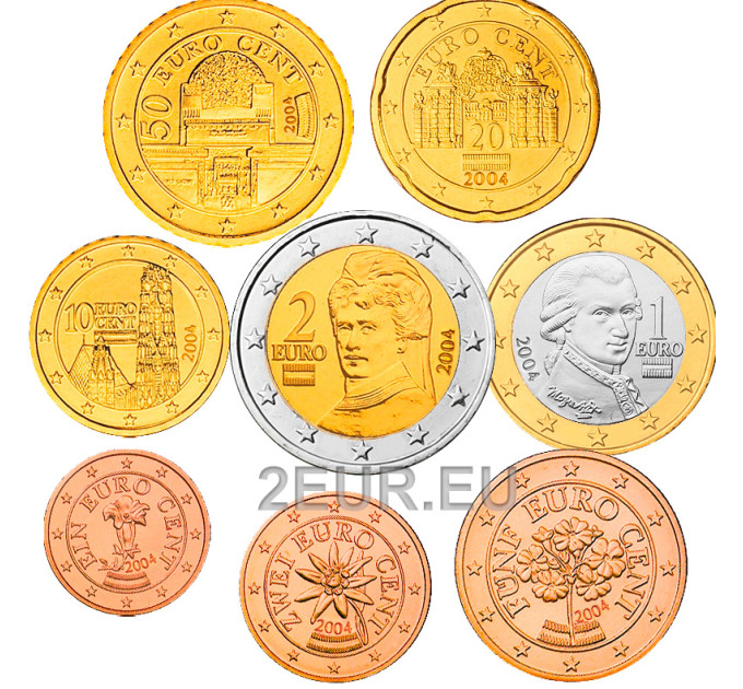 Austria UNC 2004 - Euro coin set