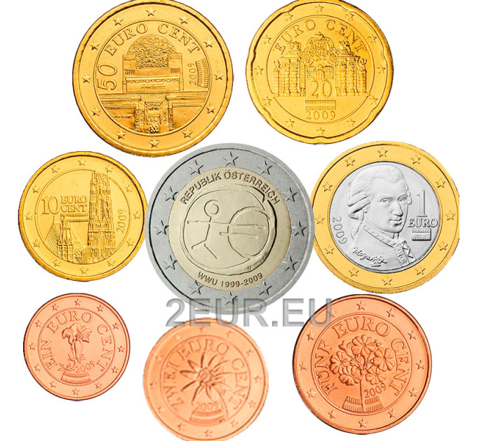 Austria UNC 2009 - Euro coin set