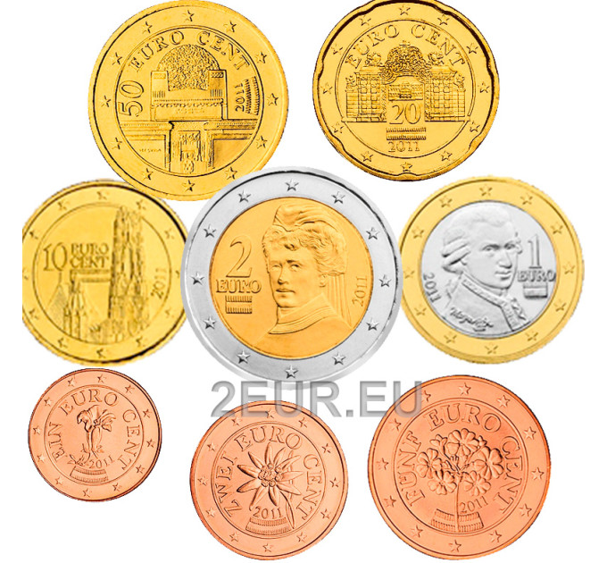 Austria UNC 2011 - Euro coin set