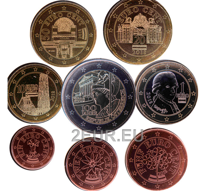 Austria UNC 2018 - Euro coin set